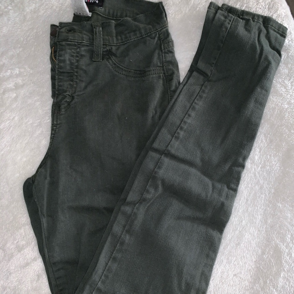 olive green high waisted canopy jeans